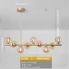 Luminária Pendente de Vidro para Restaurante de Luxo Leve Feijão Mágico, Design Criativo Minimalista Italiano, Luminária de Mesa para Sala de Jantar de Villa, Sem Alumínio