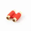 2 * Adaptador de áudio RCA fêmea-fêmea rca lótus reto-fêmea Plug de conversão de acoplamento de extensão de vídeo RCA