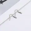 Acessórios para Brincos de Gancho de Orelha Metalizados com Contas Redondas, Ganchos de Orelha Grandes, Materiais para Brincos Artesanais DIY