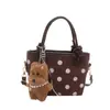 Bolsa de Ombro Casual para o Dia a Dia Lona de Bolinhas Estilo Novo Bolsa Versão Coreana Bolsa de Nicho 2026 Bolsa de Mão Versátil de Grande Capacidade para Mulheres