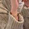 Pulsera de Cadena Dorada con Puntadas de Carey 'Hermanita de Dongdaemun' Estilo Coreano Acrílico Metal Joyería Estilo Hong Kong