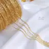 Cadena coreana de cobre chapada en oro de 18 quilates, color duradero, no se decolora fácilmente, cadena en forma de O, collar, accesorios para pulseras hechas a mano para DIY, material