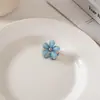 Flor de Cinco Pétalos Cristal Clip Pequeño de Agarre Estilo Coreano tamaño pequeño Clip de Agarre Mini Dulce Pinza para el Pelo de Princesa Flequillo Pelo Suelto