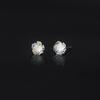 Pendientes elegantes de camelia en plata de ley S925, de lujo, con delicadas flores y colores de hada rosa M02111