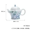 Bule de Chá de Bambu com Pedra Taihu Pintado à Mão das Dinastias Tang e Song, Conjunto de Chá de Porcelana Azul e Branca com Filtro de Furo de Bola, Bule Único de Lâmpada de Palácio Doméstica