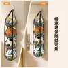 Bolsa de parede para guardar bolas para uso doméstico, não requer furadeira, suporte para capacete e bola de basquete, prateleira de armazenamento de grande capacidade para academia e equipamentos esportivos na sala de estar