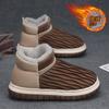 Zapatos de Algodón Junior Personalizados del Noreste para Hombre en Invierno, Zapatos de Algodón Gruesos de Terciopelo para Parejas, Zapatos de Caña Alta Cálidos con Suela Gruesa para Exteriores