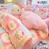 Hellokitty Sanrio Gato Kt Dibujo Animado Juego de Tres o Cuatro Piezas de Algodón Puro Lindo Dibujo Animado Juego de Funda Nórdica de Algodón Amigable con la Piel