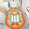 En stock, linda alfombra de noche tipo cachemira para dormitorio, habitación matrimonial, sala de estar, mesa de café, tapete para piso, antideslizante, resistente a las manchas, fácil de limpiar.
