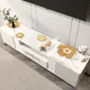 Alfombrilla de mesa transparente para mueble de TV, sensación de lujo ligero y alta gama, mantel largo, cubierta de PVC para zapatero, alfombrilla protectora para encimera de aparador de comedor