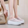 Zuecos de Verano para Mujer con Malla y Lentejuelas, Suela Gruesa, Sin Espalda, 2026, Nuevos, Transpirables, Slip-On, Estilo Moderno