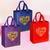 Bolsa Não Tecida Nova Transfronteiriça Amor de Ação de Graças Bolsa de Mão Não Tecida Sacola de Presente para Mãe Sacola de Compras