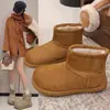 Botas de nieve cálidas y antideslizantes para mujer, nuevo estilo de invierno 2026, forradas de felpa y engrosadas, botas de algodón estilo Birkenstock con suela gruesa para mujer