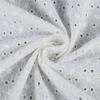 Nueva tela bordada hueca de algodón personalizada para vestido de camisa de mujer, tela bordada perforada soluble en agua