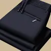Pantalones Deportivos Gruesos Elásticos de Cintura para Hombre Otoño e Invierno, Corte Recto Alto Holgado, Casual Resistente a las Arrugas tipo Papá