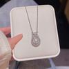 Accesorios de collar de acero de titanio de alta gama para mujer, colgante simple y moderno, diseño de nicho de lujo ligero, gargantilla, temperamento, versátil, cadena para clavícula