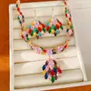 Exquisito collar retorcido de hoja de circón estilo palacio, cadena para clavícula de lujo discreto, conjunto de joyería único y audaz