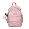 Mochila Escolar para Estudiante Nuevo, Mochila Deportiva Exterior de Color Sólido Simple y Versátil, Mochila Pequeña Deportiva Casual con Estampado de Oso