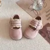 Zapatos de Cuero Estilo Universitario para Niñas Nuevos de Primavera y Otoño, Planos Versátiles de Moda Únicos Estilo Princesa