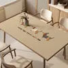 Novo Estilo Jogo Americano Impermeável e à Prova de Óleo, Protetor de Mesa de Couro Sem Lavagem, Jogo Americano para Mesa de Centro e Mesa de Escritório, Jogo Americano Resistente a Manchas e Desgaste, Toalha de Mesa