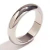 Joyería de Anillo Popular Versátil Simple de Moda Europea y Americana Acero Inoxidable Chapado en Oro de 18K Anillo Liso Grueso para Mujer