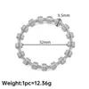 Pulsera de Acero Inoxidable para Mujer, Pulsera de Resorte Irregular Giratoria Roscada, Popular Joyería Retro Europea y Americana que No se Desvanece para DIY