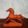 Adornos de Caballo del Zodiaco Tallados en Ébano Decoración de Madera Maciza Caballo para el Éxito Decoración de Escritorio para Hogar y Oficina Artesanía Regalos