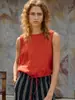 Chaleco de Lino Puro Estilo Old Money para Mujer, Verano 26, Top Corto Casual Holgado de Alta Gama Transpirable en Algodón y Lino