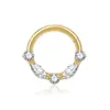 Joyería de Anillo para Nariz de Aleación de Titanio G23 Transfronteriza para Mujeres, Pendientes de Anillo para Labios de Circón Marquise de Lujo Ligero, Joyería para Piercings al por Mayor