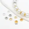 14K18K bolsa oro soporte de flor soporte de cuentas tapa de flor hecho a mano DIY pulsera collar material de joyería accesorios de perla C16