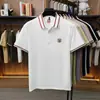 Camisa Polo Leishibert de Nylon y Fibra de Bambú para Hombre, Camiseta Versátil de Manga Corta, Nueva de Verano, Transpirable, Moderna, Camiseta de Manga Corta