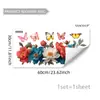 Uma Variedade de Adesivos Criativos Coloridos de Flores e Borboletas para Janela para Decoração de Embelezamento de Fundo de Quarto e Sala de Estar, Adesivos Eletrostáticos Visíveis dos Dois Lados