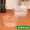 Caja de Almacenamiento Transparente de Plástico para Escritorio, Canasta Organizadora de Cosméticos y Mascarillas, Estante para Almacenamiento de Papelería, Bocadillos y Varios para Dormitorio