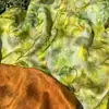 Nuevo Tejido de Seda Xiangyun Jacquard de Rayón con Patrón de Nube y Limón Verde Estilo Nacional Chino para Camisas, Chalecos y Qipao Materiales Hechos a Mano