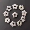 Componente Flor de Cinco Pétalas de Cristal 15mm Furo de 4mm Pingente Flor de Ágata Natural Joias Artesanais Charms para Roupas Fonte Atacadista