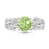 Anillo de Vid de Corte de Fuegos Artificiales de Piedras Preciosas de Colores Popular en Transmisión en Vivo para Mujeres, Diamante de Alto Carbono Súper Brillante Chapado en Oro Real, Dropshipping Transfronterizo