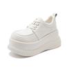 Mocasines de Suela Gruesa para Mujer 2026 Primavera Nuevo Estilo Plataforma Versátil Estilo Británico Zapatos de Piel para Mujeres Bajitas con Aumento de Altura Oculto