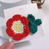 Celebridad de Internet Otoño e Invierno Nueva Llegada Horquilla de Flor de Lana Tejida a Mano Elegante Clip Bb para Niña Clip para Flequillo Tocado Accesorios para el Cabello