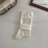 Calcetines sin costuras para mujer, engrosados y de caña alta para primavera y otoño, calcetines holgados para maternidad, calcetines holgados de color liso versátiles estilo japonés, calcetines largos Maillard