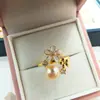 Set de Pendientes de Flor de Perla Real de Lujo Ligero y Gama Alta Estilo Nuevo Literario Retro Moda Elegantes Versátiles Pendientes Venta al por Mayor