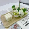Ramo de Flores Artificiales de Hortensia y Clavel de 5 Ramas Decoración para Gabinete de Vino en Casa Decoración para Arreglo de Boda Venta al por Mayor