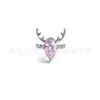 Set de Aretes de Cabeza de Reno de Titanio F136 con Uñas de Labios de Circonita Uñas de Hueso de Oreja de Aleación de Titanio G23 Joyería para Perforaciones Accesorios Cabeza