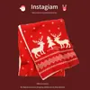 Bufanda tejida de pata de gallo transfronteriza para mujer, cálida de invierno, cortavientos, moda coreana, con letras, versátil para estudiantes