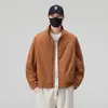 Jaqueta casual de lapela Primavera/Outono 2026, peça externa versátil da moda com corte solto, estilo retro unissex, nova jaqueta de trabalho com gola alta