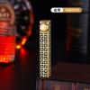 Nova roda de amolar chama oblíqua compacta portátil clássica elegante chama aberta personalidade isqueiro inflável fabricantes atacado