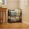 Estantería integrada contra la pared, estante de almacenamiento móvil, estante para libros junto al escritorio del estudiante, pequeña estantería simple de pie