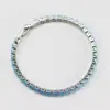 Amazon Explosiones Pulsera de Zirconia Azul Moda Joker Regalo Mujeres Alto Sentido Sentido de Diseño Original Pulsera Mayoreo
