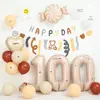 Estilo Instagram Decoración de Globos para Celebración de 100 Días y Luna Llena para Bebé Niño y Niña Montaje de Escena Ambiente Atrezo para Fotos Fondo