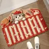 Nueva Alfombrilla de Baño Estilo Dibujos Animados Imitación Lana Trenzada Absorbente Antideslizante Puerta de Baño Alfombrilla Universal Dropshipping