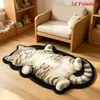 Alfombra de piso de imitación cachemira con diseño de animal de dibujos animados para dormitorio junto a la cama, engrosada, suave, alfombrilla refrescante para pies, uso doméstico, absorbente de agua, secado rápido, antideslizante